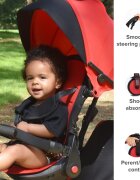 SMART TRIKE Tricicleta pentru copii STR7 Rosu 7 in 1 ultrapliabila spatar reglabil sistem patentat Touch Steering roti din cauciuc cu functie de absorbire a socurilor varsta 6 luni+