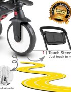 SMART TRIKE Tricicleta pentru copii STR7 Vibe Grey ultrapliabila spatar reglabil roti din cauciuc eva frana sistem patentat Touch Steering varsta 6 luni+