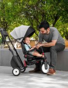 SMART TRIKE Tricicleta pentru copii STR7 Vibe Grey ultrapliabila spatar reglabil roti din cauciuc eva frana sistem patentat Touch Steering varsta 6 luni+