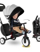 SMART TRIKE Tricicleta pentru copii STR7 Vibe Grey ultrapliabila spatar reglabil roti din cauciuc eva frana sistem patentat Touch Steering varsta 6 luni+