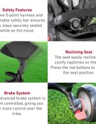 SMART TRIKE Tricicleta pentru copii STR7 Vibe Grey ultrapliabila spatar reglabil roti din cauciuc eva frana sistem patentat Touch Steering varsta 6 luni+