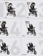 SMART TRIKE Tricicleta pentru copii STR7 Warm Grey 7 in 1 ultrapliabila spatar reglabil sistem patentat Touch Steering roti din cauciuc cu functie de absorbire a socurilor varsta 6 luni+