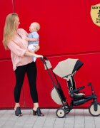 SMART TRIKE Tricicleta pentru copii STR7 Warm Grey 7 in 1 ultrapliabila spatar reglabil sistem patentat Touch Steering roti din cauciuc cu functie de absorbire a socurilor varsta 6 luni+