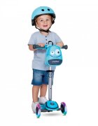 SMART TRIKE Trotineta cu scaun SmarTrike T1 albastru cu luminite si gentuta