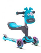 SMART TRIKE Trotineta cu scaun SmarTrike T1 albastru cu luminite si gentuta