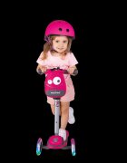 SMART TRIKE Trotineta cu scaun SmarTrike T1 roz cu luminite si gentuta