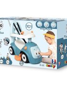 SMOBY Masinuta copii de impins Maestro blue recomandata copiilor de la 6 pana la 36 luni protectie impotriva rasturnarii roti silentioase compartiment pentru depozitare jucarii