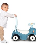 SMOBY Masinuta copii de impins Maestro blue recomandata copiilor de la 6 pana la 36 luni protectie impotriva rasturnarii roti silentioase compartiment pentru depozitare jucarii