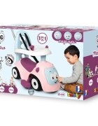 SMOBY Masinuta copii de impins Maestro pink recomandata copiilor de la 6 pana la 36 luni protectie impotriva rasturnarii roti silentioase compartiment pentru depozitare jucarii
