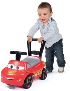 SMOBY Masinuta copii fara pedale Cars recomandata copiilor de la 10 luni spatar cu functia de impingere roti din plastic spumat spatiu de depozitare jucarii