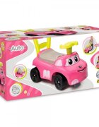 SMOBY Masinuta copii Ride-On fara pedale Auto pink de la 10 luni cu roti din plastic spumat si spatiu depozitare sub scaun