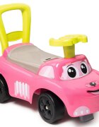 SMOBY Masinuta copii Ride-On fara pedale Auto pink de la 10 luni cu roti din plastic spumat si spatiu depozitare sub scaun