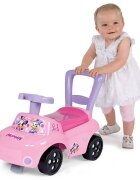 SMOBY Masinuta copii Ride-On Minnie pink recomandata pentru copii cu varsta cuprinsa intre 10 si 36 luni spatar cu functie de impingere spatiu depozitare sub scaun
