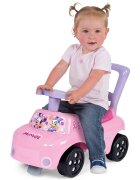 SMOBY Masinuta copii Ride-On Minnie pink recomandata pentru copii cu varsta cuprinsa intre 10 si 36 luni spatar cu functie de impingere spatiu depozitare sub scaun