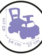 SMOBY Masinuta copii Ride-On Minnie pink recomandata pentru copii cu varsta cuprinsa intre 10 si 36 luni spatar cu functie de impingere spatiu depozitare sub scaun