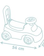SMOBY Masinuta pentru copii fara pedale Auto verde de la 10 luni spatar cu posibilitatea de impingere spatiu de depozitare scaun ergonomic