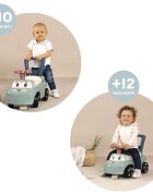 SMOBY Masinuta pentru copii fara pedale Verde spatar cu functie de impingere recomandata pentru copii cu varsta intre 10 si 36 luni roti din plastic spumat spatiu de depozitare jucarii