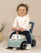 SMOBY Masinuta pentru copii fara pedale Verde spatar cu functie de impingere recomandata pentru copii cu varsta intre 10 si 36 luni roti din plastic spumat spatiu de depozitare jucarii