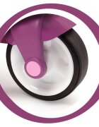 SMOBY Motocicleta copii fara pedale Scooter Ride-On pink roti late din material moale compartiment de depozitare jucarii dotat cu cheie varsta recomandata 15 ani