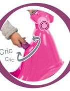 SMOBY Motocicleta copii fara pedale Scooter Ride-On pink roti late din material moale compartiment de depozitare jucarii dotat cu cheie varsta recomandata 15 ani