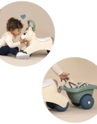 SMOBY Ride-On fara pedale pentru copii Pony de impins maner si remorca pentru transportul obiectelor mici recomandat copiilor de la 1 an