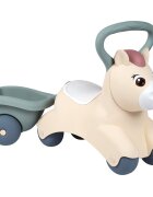 SMOBY Ride-On fara pedale pentru copii Pony de impins maner si remorca pentru transportul obiectelor mici recomandat copiilor de la 1 an