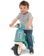 SMOBY Scuter pentru copii fara pedale Scooter Ride-On albastru dotat cu cheie ce imita pornirea reala a scuterului recomandat copiilor incepand de la 15 ani spatiu de depozitare sub sezut