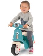 SMOBY Scuter pentru copii fara pedale Scooter Ride-On albastru dotat cu cheie ce imita pornirea reala a scuterului recomandat copiilor incepand de la 15 ani spatiu de depozitare sub sezut