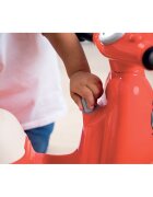 SMOBY Scuter pentru copii fara pedale Scooter Ride-On Food Express rosu dotat cu cheie ce imita pornirea reala a scuterului recomandat copiilor incepand de la 15 ani spatiu de depozitare sub sezut