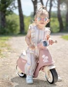 SMOBY Scuter pentru copii fara pedale Scooter Ride-On roz dotat cu cheie ce imita pornirea reala a scuterului recomandat copiilor incepand de la 15 ani spatiu de depozitare sub sezut