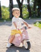 SMOBY Scuter pentru copii fara pedale Scooter Ride-On roz dotat cu cheie ce imita pornirea reala a scuterului recomandat copiilor incepand de la 15 ani spatiu de depozitare sub sezut