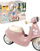 SMOBY Scuter pentru copii fara pedale Scooter Ride-On roz dotat cu cheie ce imita pornirea reala a scuterului recomandat copiilor incepand de la 15 ani spatiu de depozitare sub sezut