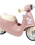 SMOBY Scuter pentru copii fara pedale Scooter Ride-On roz dotat cu cheie ce imita pornirea reala a scuterului recomandat copiilor incepand de la 15 ani spatiu de depozitare sub sezut