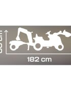 SMOBY Tractor cu pedale si remorca Builder Max galben
