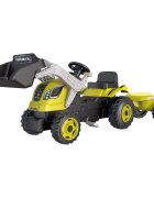 SMOBY Tractor cu pedale si remorca Farmer Max verde cu negru