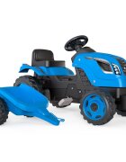 SMOBY Tractor cu pedale si remorca Farmer XL albastru