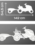 SMOBY Tractor cu pedale si remorca Farmer XL albastru