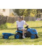 SMOBY Tractor cu pedale si remorca Farmer XL albastru