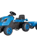 SMOBY Tractor cu pedale si remorca Farmer XL albastru