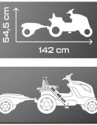 SMOBY Tractor cu pedale si remorca Farmer XL negru