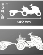 SMOBY Tractor cu pedale si remorca Farmer XL verde