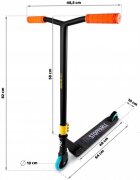 Soke Trotineta Go cu roti din poliuretan negru cu portocaliu ghidon 360 sistem de franare Flex Fender greutate suportata 100 kg varsta 3 ani+