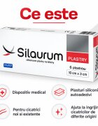 Solinea Plasturi Silaurum dispozitiv medical din silicon pentru cicatrici postoperatorii postacneice posttraumatice si dupa arsuri