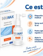 Solinea Spray auricular Solwax Active pentru indepartarea cerumenului si igiena urechii 15 ml