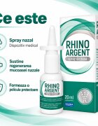 Solinea Spray nazal Rhinoargent dispozitiv medical cu argint coloidal cupru coloidal si ulei de eucalipt protectia si regenerarea mucoasei nazale