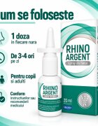 Solinea Spray nazal Rhinoargent dispozitiv medical cu argint coloidal cupru coloidal si ulei de eucalipt protectia si regenerarea mucoasei nazale