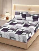 Somnart Cearceaf de pat din finet cu 2 fete de perna pentru saltea de 160 x 200 cm Urban Blocks