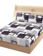 Somnart Cearceaf de pat din finet cu 2 fete de perna pentru saltea de 160 x 200 cm Urban Blocks