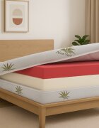 Somnart Husa matlasata pentru saltea Aloe Vera lavabila detasabila 100x200x25 cm