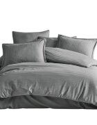 Somnart Lenjerie de pat din bumbac damasc cu 3 piese 160 x 240 cm gri